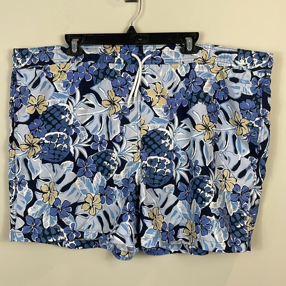 346 Brooks Brothers Hawaiian print swim trunks men’s XL